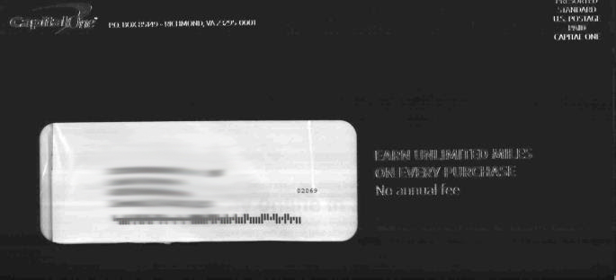 capital one envelope